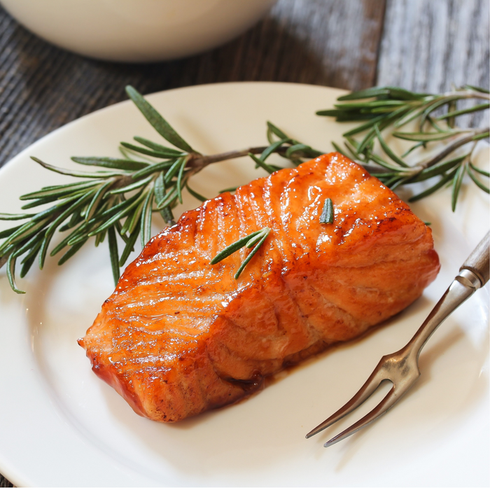 Pan-Seared Coconut Oil Salmon & Veggies