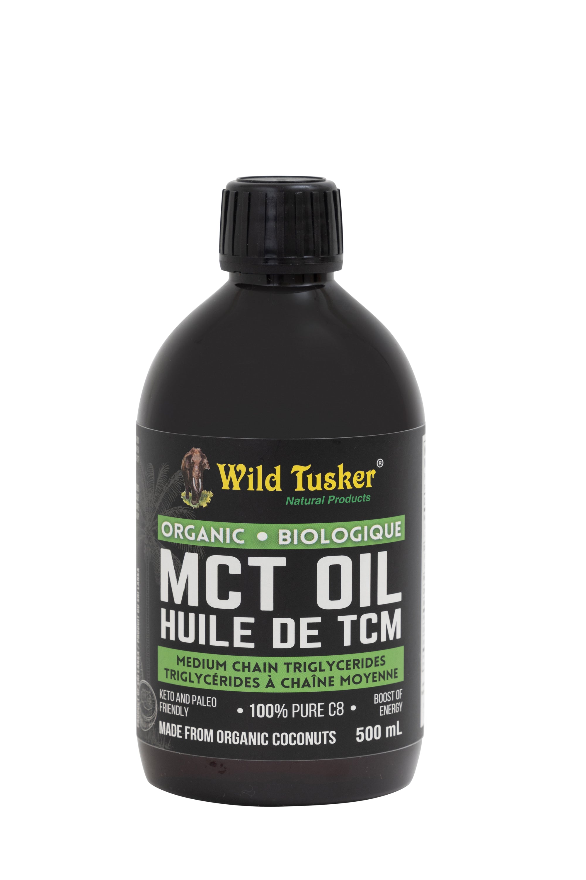 Organic Medium-Chain Triglycerides (MCT) Oil 100% C8