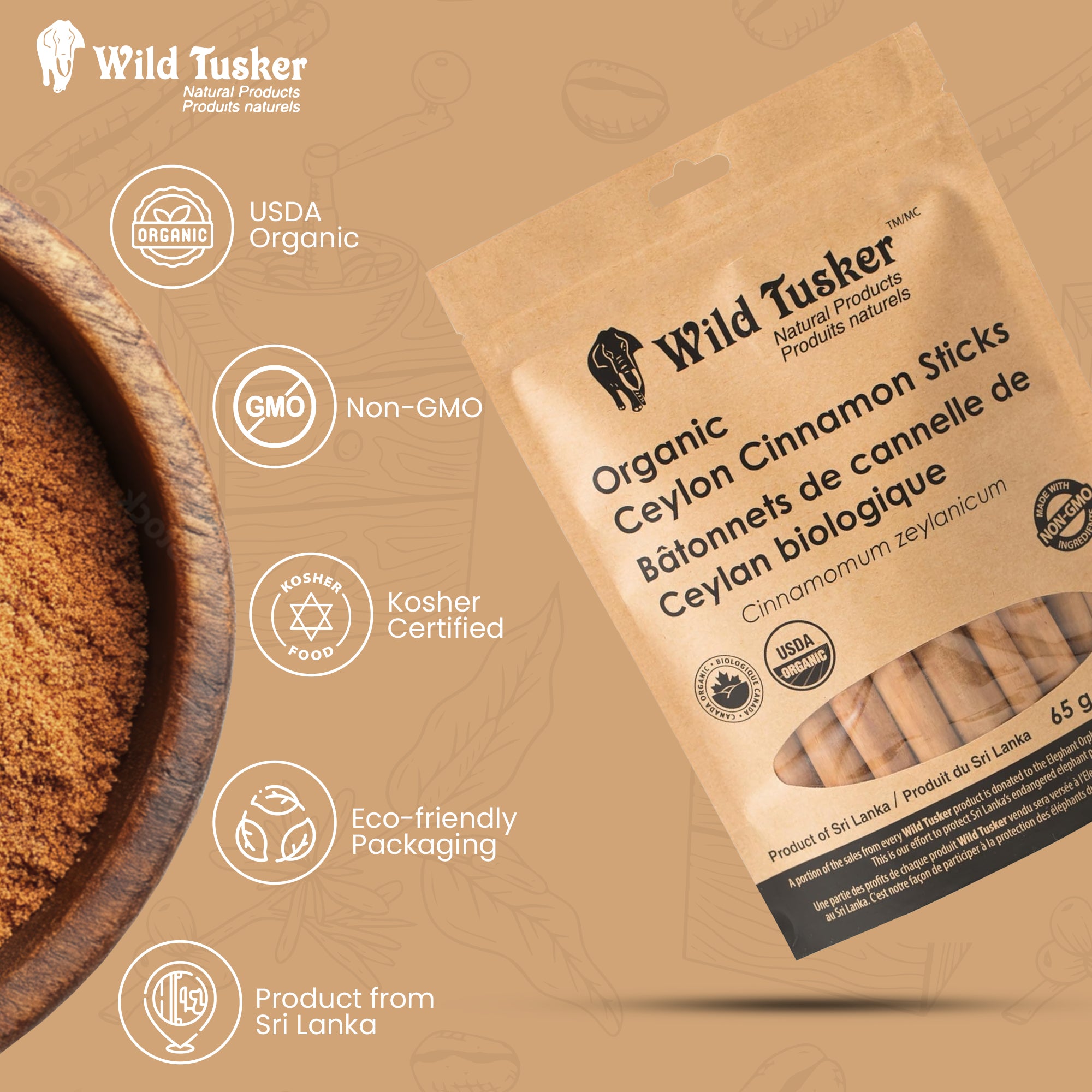 Organic Ceylon Cinnamon Sticks