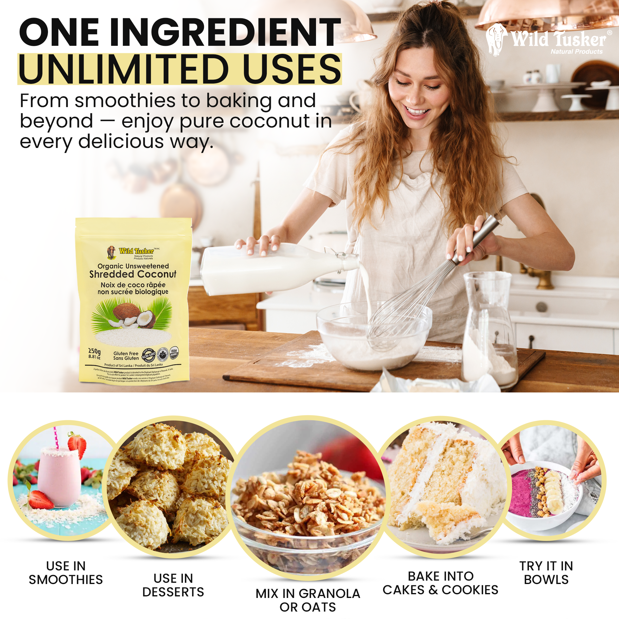 Organic Unsweetened Shredded Coconut