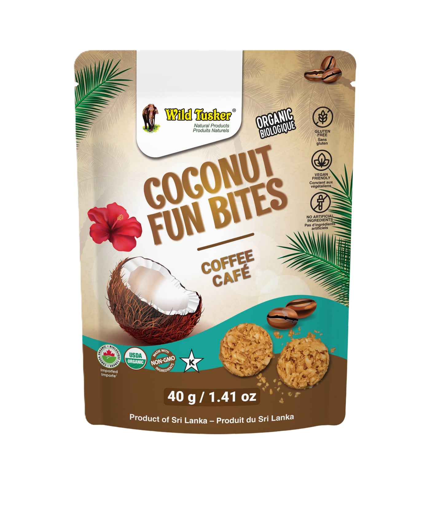 Organic Coconut Fun Bites - Coffee Flavour