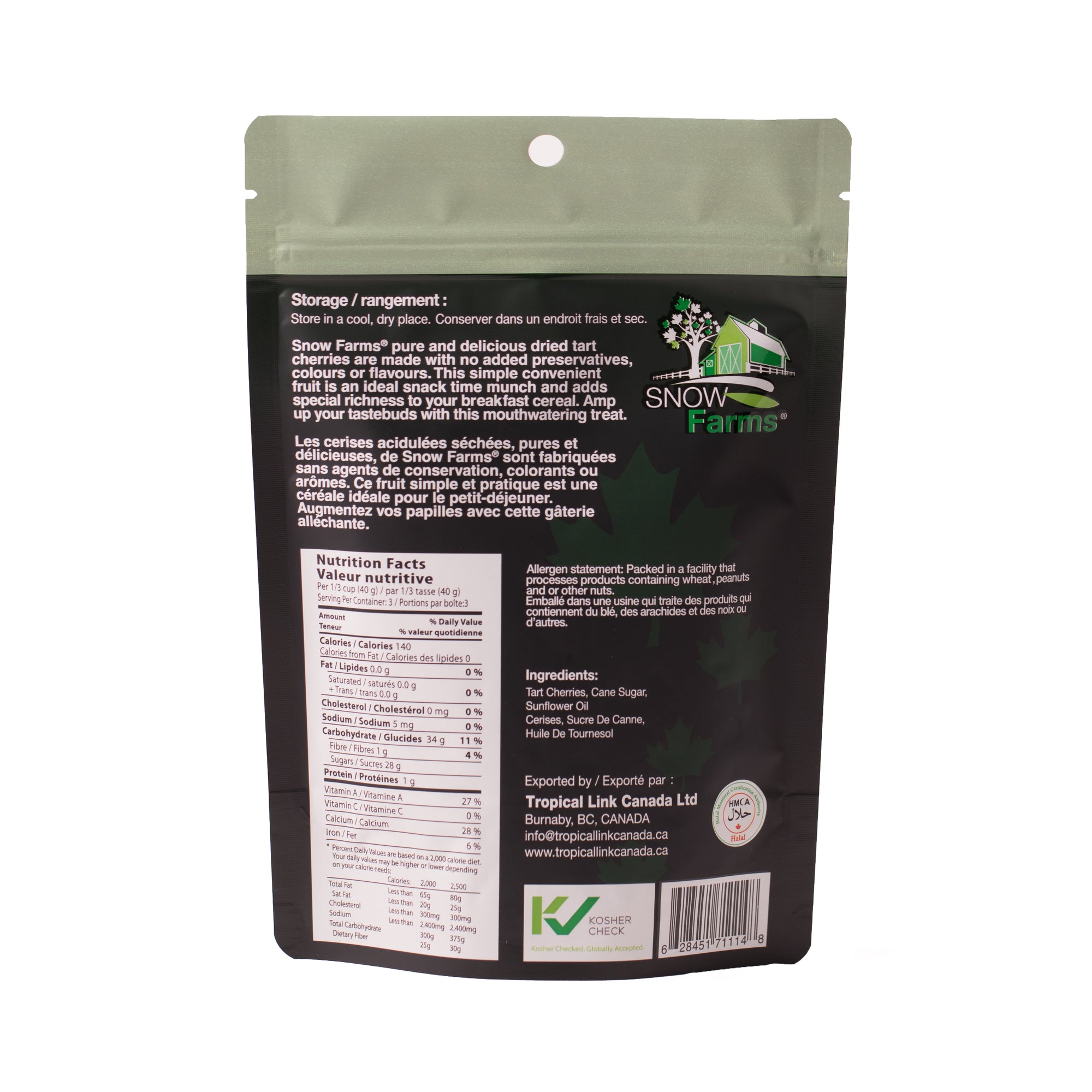 Dried Sweetened Tart Cherries