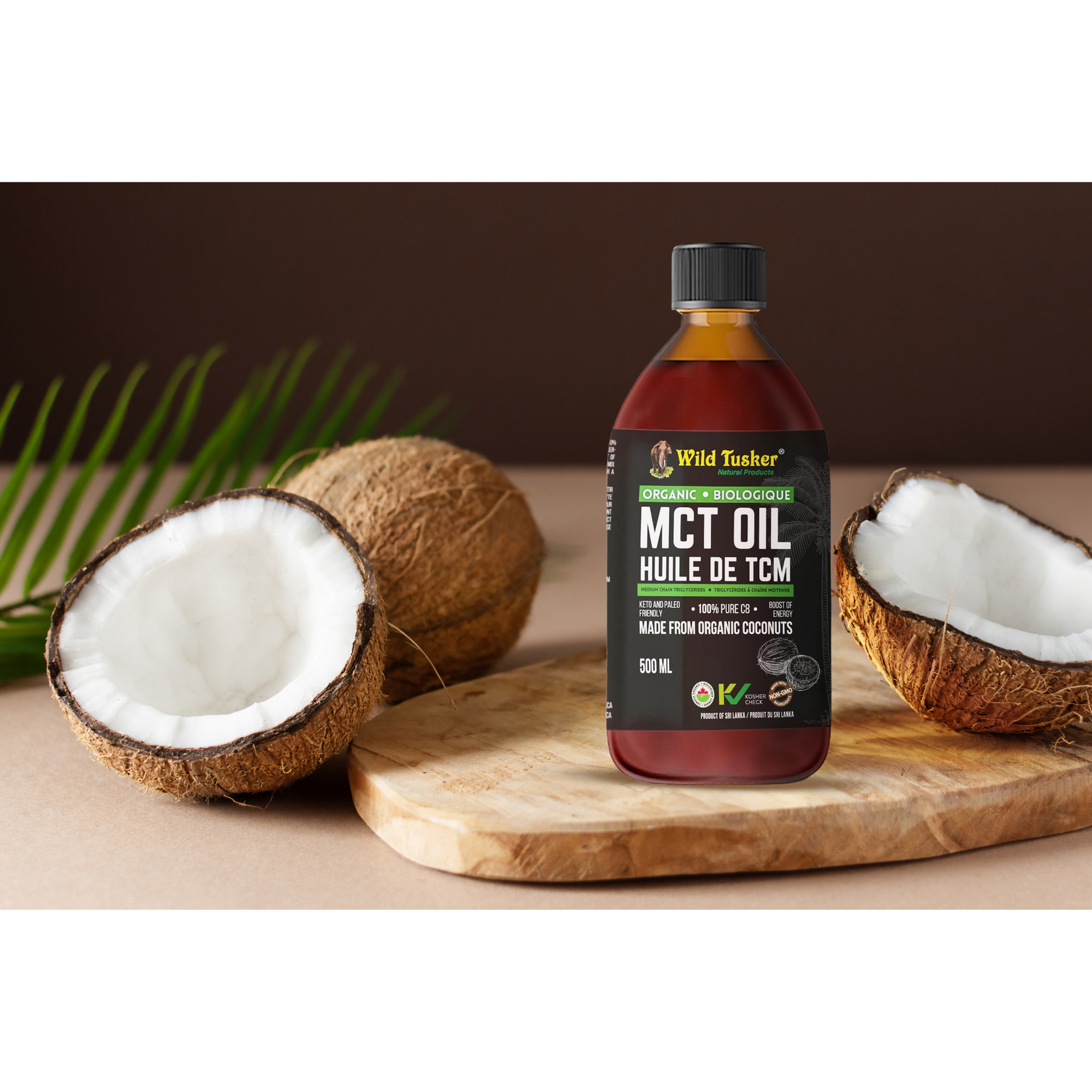 Organic Medium-Chain Triglycerides (MCT) Oil 100% C8