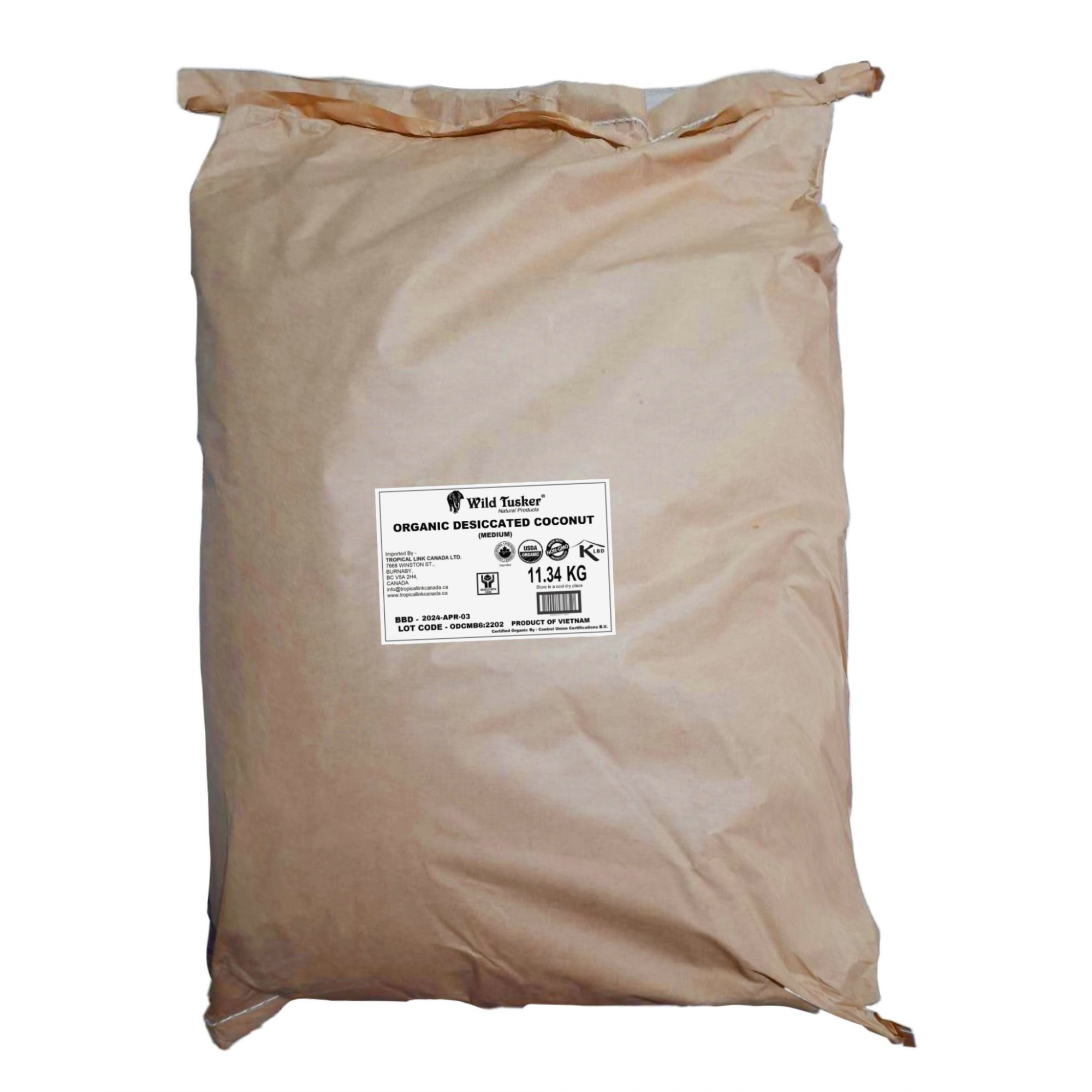 Organic Desiccated Coconut - Medium 11.34kg